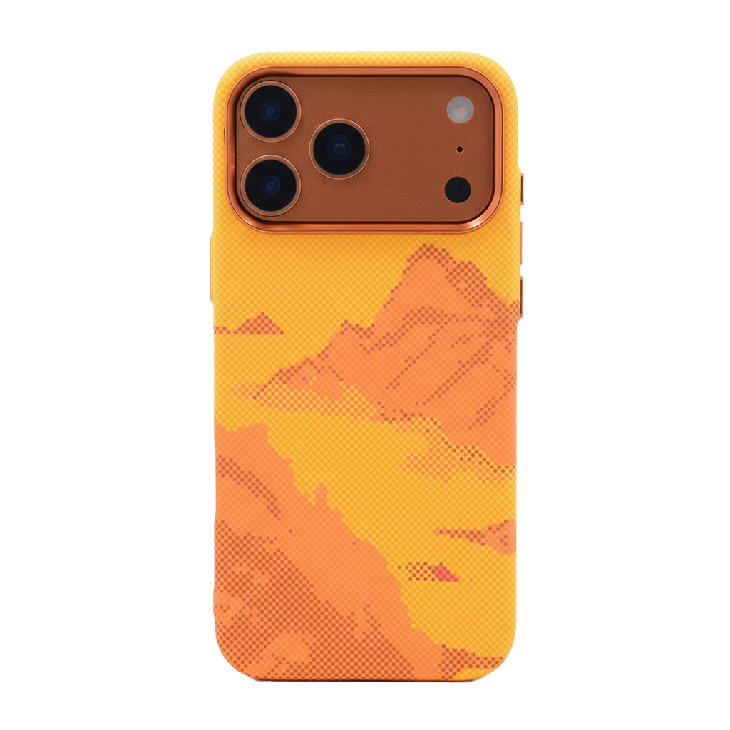 Sunrise Mountain Pixel Phone Case