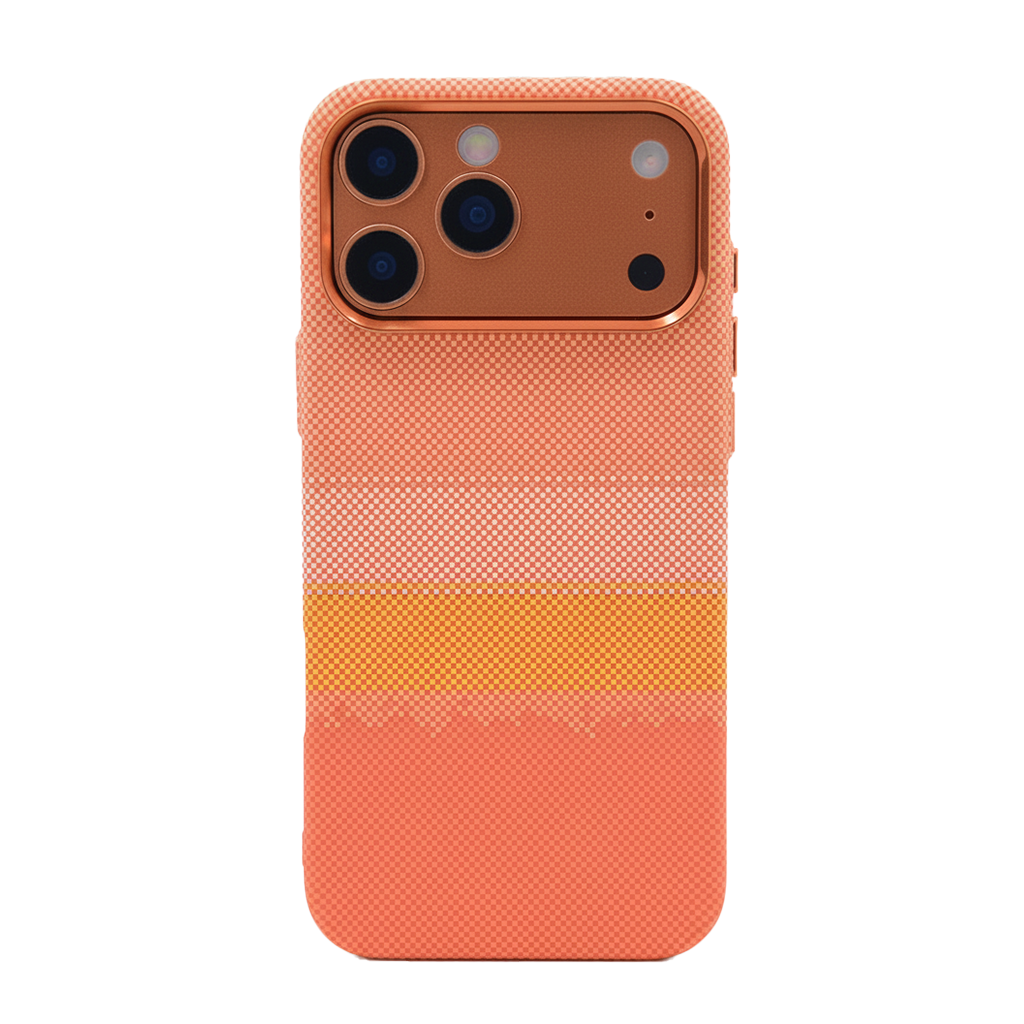 Peach Sunrise Pixel Phone Case