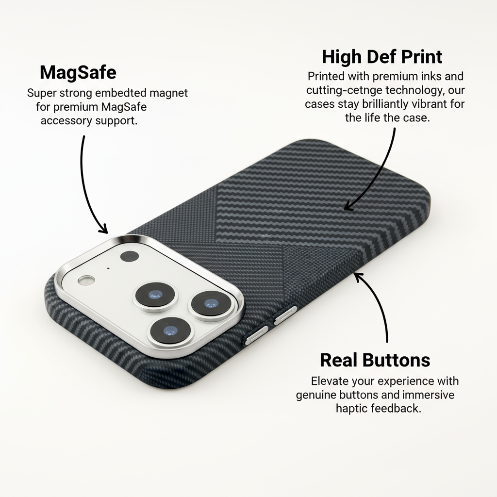 Carbon Fiber Geometric Phone Case