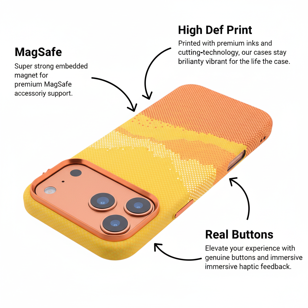 Sunset Gradient Pixel Phone Case